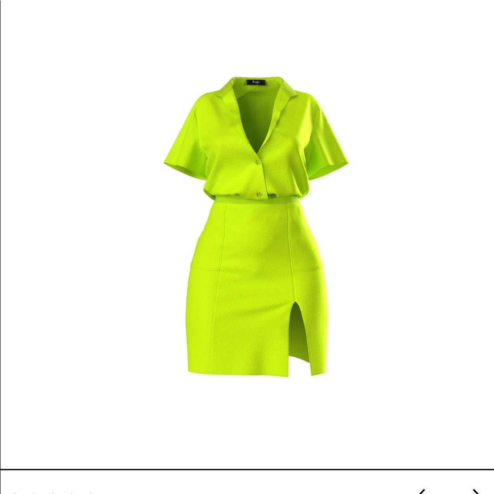 NEVER WORN Hanifa ROBYN lime set.